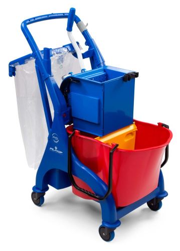 Filmop Vozík úklidový VEGA 2 x 14L, držák pytle, plast