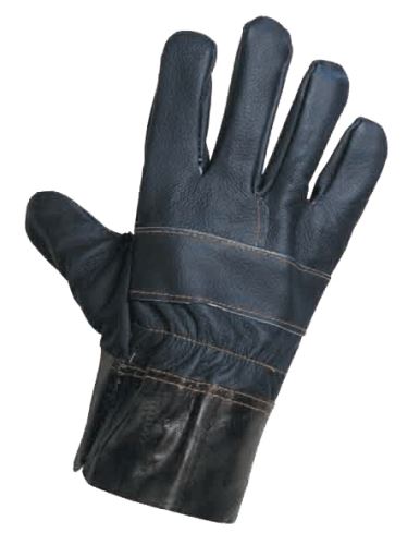 Work gloves FRANCOLIN, No. 10, full leather, black