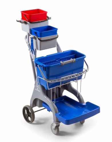 Filmop Cleaning trolley Carrello Shine 20L glass surface, plastic basket for bottles