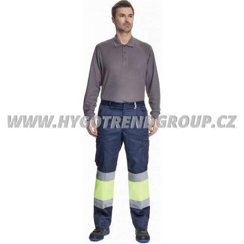 Kalhoty BILBAO HV, navy/žlutá, č. 58