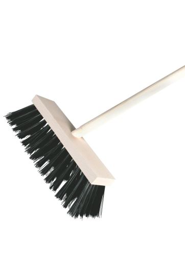 Road broom SPOKAR, 35 cm, with stick 140 cm, black bristles
