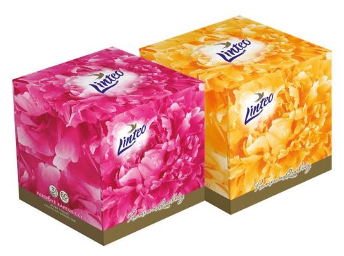 Cosmetic tissues LINTEO/VELVET, 3 layers, 56 pcs in a box