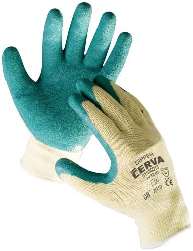 Gloves knitted DIPPER, green