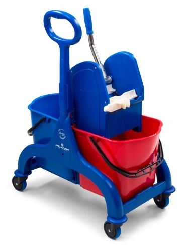 Filmop Cleaning cart FRED 2 x 25 L, plastic, plastic handle