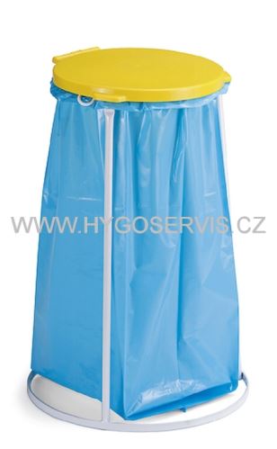 Filmop Stand TREND metal, gray lacquer, yellow lid, 70L