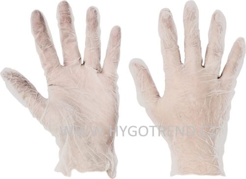 RAIL vinyl gloves, disposable, powdered, 100 pcs.