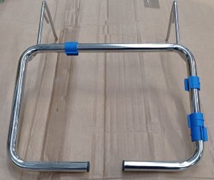 Filmop Bag holder for trolley "SCALA 8020", chrome