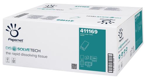 Folded paper towel V SUPERIOR PAPERNET DISSOLVETECH Zigzag - ZZ, 2 layers, 3150pcs