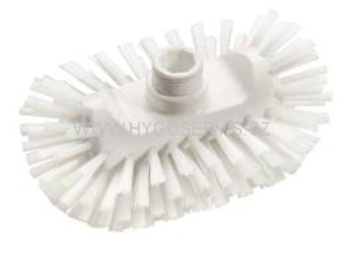 Haug WC brush with dispenser "Duo", 350 mm, 100°C, white