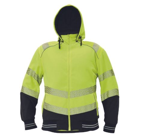 Jacket KNOXFIELD PROFI HV fr. terry, yellow, size M