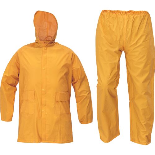 HYDRA protective suit, two-piece with hood, yellow, size XL