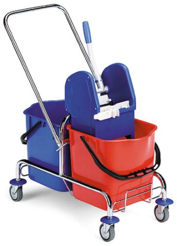 Filmop Cleaning trolley JACK 2 x 25L, chrome