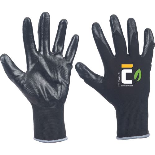 Rukavice ECO foam, černá, vel. 8