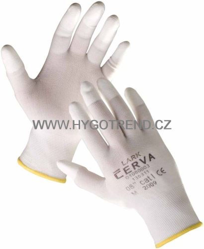 LARK knitted gloves, white nylon