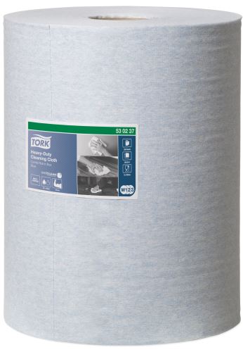 Tork Heavy-Duty Cleaning Cloth - Small Roll, 1 Ply, 280 Count, Blue