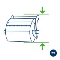 Tork wall holder for large and small rolls, metal, red - black (6)