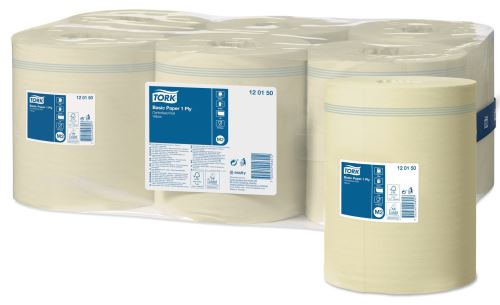 Tork Basic Towel, 1 ply, 1 x 6, Yellow