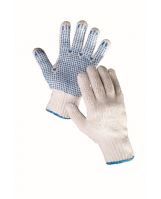 Rukavice nylonové GANNET NAVY, s PVC terčíky, č. 09