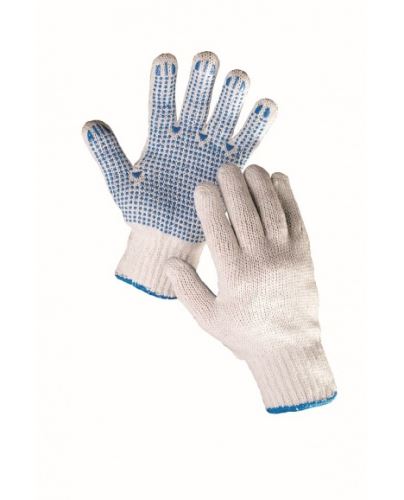 Rukavice nylonové GANNET NAVY, s PVC terčíky