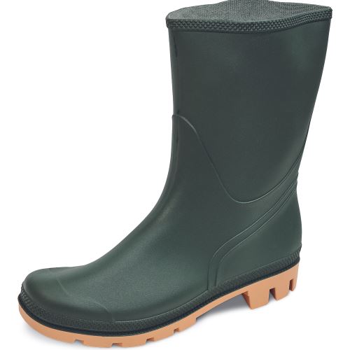 Low green TRONCHETTO PVC wellies, size 39
