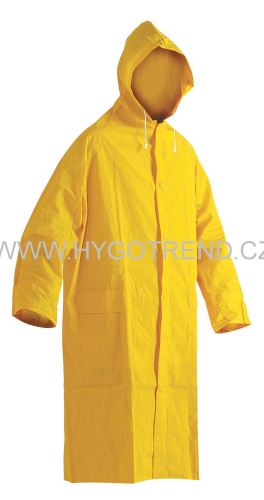 Protective coat CETUS with hood, PVC/polyester, yellow, XL
