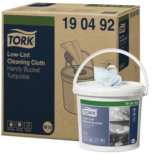 Tork Low-Lint Cleaning Cloth, Turquoise, 200 Wipes, 30 x 16.5 cm