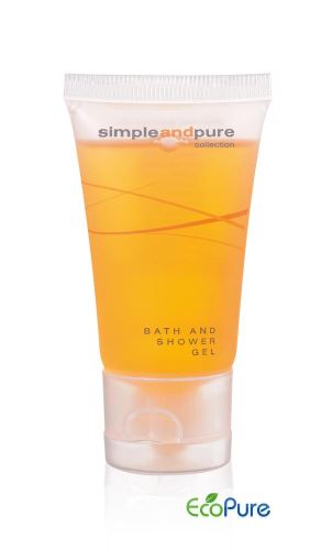 Shower gel, hotel, tube, 30 ml, Simple and Pure