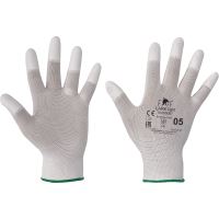 Gloves knitted LARK, M, white nylon Gloves knitted LARK, M, white nylon