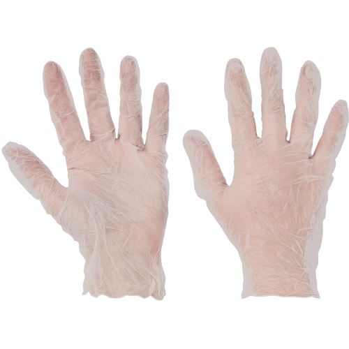 BOORNE vinyl gloves, disposable, powdered, 100 pcs