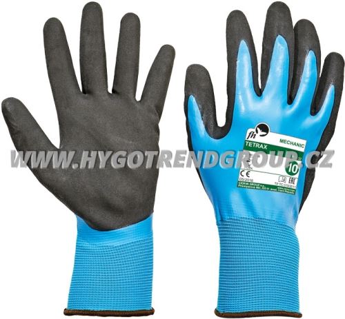 Gloves TETRAX FH, nylon. latex, No. 10
